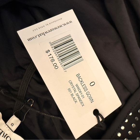 WeWoreWhat Black and Silver Sparkle Backless Formal Dress - Picture 12 of 13